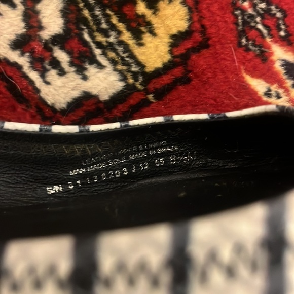 Tory Burch Minnie Stripe Travel Ballet Flats size 8.5 M gold logo leather - Picture 6 of 6